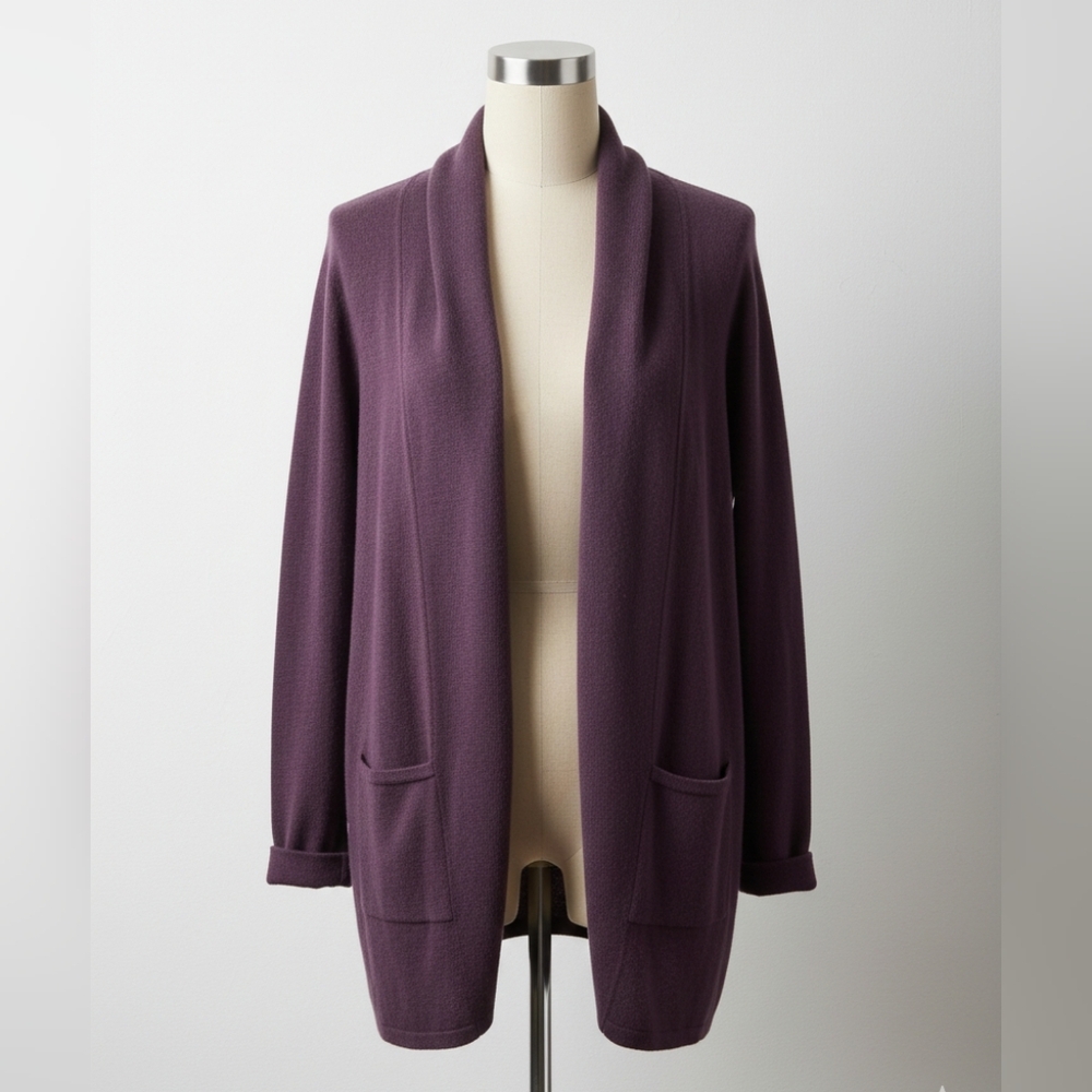 Black Goat Cashmere Cardigan Large